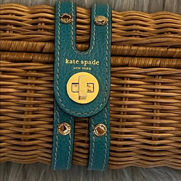 Kate Spade Wicker and Leather Clutch - Picture 12 of 15